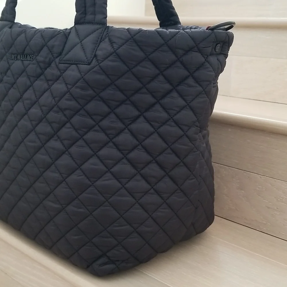 MZ Wallace Black Large Metro Tote Deluxe - with Luggage Opening - Picture 7 of 15
